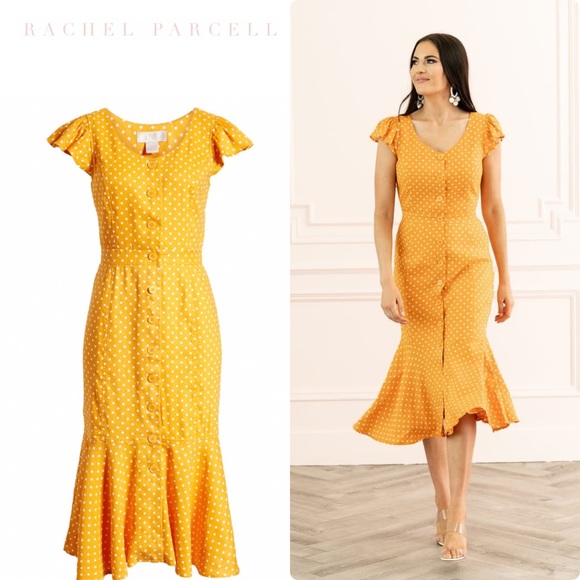 Rachel Parcell BUTTON DOWN MIDI DRESS - Picture 2 of 6